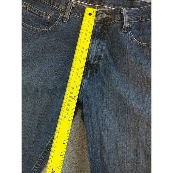 Wrangler Jeans Mens 36x30 Blue Premium Denim 97LRWBI Straight Leg Relaxed Fit - Picture 8 of 16